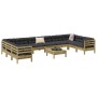 Set de sofás jardín 11 pzas con cojines madera pino impregnada de , Conjuntos de jardín - Ref: Foro24-3299650, Precio: 1,00 €...