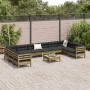 Set de sofás jardín 11 pzas con cojines madera pino impregnada de , Conjuntos de jardín - Ref: Foro24-3299650, Precio: 1,00 €...