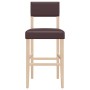 Taburetes altos 2 uds madera maciza de caucho y cuero sintético de , Taburetes de cocina - Ref: Foro24-4006197, Precio: 81,01...