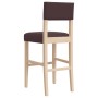 Taburetes altos 2 uds madera maciza de caucho y cuero sintético de , Taburetes de cocina - Ref: Foro24-4006197, Precio: 81,01...