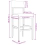 Taburetes altos 2 uds madera maciza de caucho y cuero sintético de , Taburetes de cocina - Ref: Foro24-4006197, Precio: 81,01...