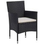 Set de comedor de jardín 3 pzas ratán PE vidrio templado negro de , Conjuntos de jardín - Ref: Foro24-3095930, Precio: 206,98...
