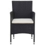 Set de comedor de jardín 3 pzas ratán PE vidrio templado negro de , Conjuntos de jardín - Ref: Foro24-3095930, Precio: 206,98...