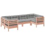 Set de sofás jardín 6 pzas con cojines madera abeto Douglas de , Conjuntos de jardín - Ref: Foro24-3299612, Precio: 550,39 €,...
