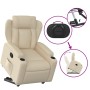 Sillón reclinable elevable de tela color crema de , Sillones - Ref: Foro24-3204491, Precio: 265,91 €, Descuento: %