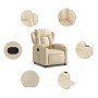 Sillón reclinable elevable de tela color crema de , Sillones - Ref: Foro24-3204491, Precio: 265,91 €, Descuento: %