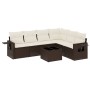 Juego de sofás de jardín 7 piezas con cojines ratán PE marrón de , Conjuntos de jardín - Ref: Foro24-3220222, Precio: 468,49 ...