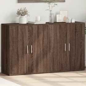 Aparador de madera de ingeniería 2 uds marrón roble 60x31x70 cm de , Aparadores - Ref: Foro24-3276545, Precio: 118,62 €, Desc...