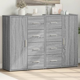 Aparadores 2 uds madera de ingeniería gris Sonoma 60x31x84 cm de , Aparadores - Ref: Foro24-3276593, Precio: 208,05 €, Descue...