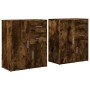 Aparador de madera de ingeniería 2 uds roble ahumado 60x31x70cm de , Aparadores - Ref: Foro24-3276564, Precio: 143,97 €, Desc...