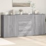 Aparadores 3 uds madera de ingeniería gris Sonoma 60x31x84 cm de , Aparadores - Ref: Foro24-3276579, Precio: 241,41 €, Descue...