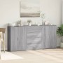 Aparadores 3 uds madera de ingeniería gris Sonoma 60x31x84 cm de , Aparadores - Ref: Foro24-3276579, Precio: 241,41 €, Descue...