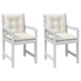 Cojines silla respaldo bajo 2 ud tela crema melange 100x50x7 cm de , Cojines para sillas y sofás - Ref: Foro24-4002385, Preci...