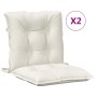 Cojines silla respaldo bajo 2 ud tela crema melange 100x50x7 cm de , Cojines para sillas y sofás - Ref: Foro24-4002385, Preci...