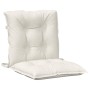 Cojines silla respaldo bajo 2 ud tela crema melange 100x50x7 cm de , Cojines para sillas y sofás - Ref: Foro24-4002385, Preci...