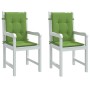 Cojines silla respaldo bajo 2 ud tela verde melange 100x50x4 cm de , Cojines para sillas y sofás - Ref: Foro24-4002460, Preci...