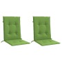Cojines silla respaldo bajo 2 ud tela verde melange 100x50x4 cm de , Cojines para sillas y sofás - Ref: Foro24-4002460, Preci...
