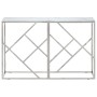 Mesa consola acero inoxidable plateado y vidrio templado de , Mesas auxiliares - Ref: Foro24-349995, Precio: 174,26 €, Descue...