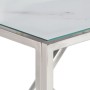 Mesa consola acero inoxidable plateado y vidrio templado de , Mesas auxiliares - Ref: Foro24-349995, Precio: 174,26 €, Descue...