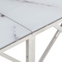 Mesa consola acero inoxidable plateado y vidrio templado de , Mesas auxiliares - Ref: Foro24-349995, Precio: 174,26 €, Descue...