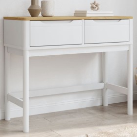 Mesa consola FLORO madera maciza de pino blanco 89,5x36,5x73 cm de , Mesas auxiliares - Ref: Foro24-374021, Precio: 129,97 €,...
