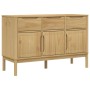 Aparador FLORO madera maciza de pino marrón cera 114x43x74 cm de , Aparadores - Ref: Foro24-374023, Precio: 216,00 €, Descuen...