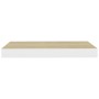 Estante flotante de pared MDF roble y blanco 50x23x3,8 cm en Estanterías | Comprar online en Foru.es