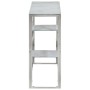 Mesa consola acero inoxidable plateado y vidrio templado de , Mesas auxiliares - Ref: Foro24-350011, Precio: 138,30 €, Descue...