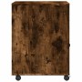 Soporte para impresora con ruedas roble ahumado 60x50x67 cm de , Soportes para impresoras - Ref: Foro24-840629, Precio: 90,74...