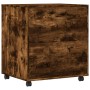 Soporte para impresora con ruedas roble ahumado 60x50x67 cm de , Soportes para impresoras - Ref: Foro24-840629, Precio: 90,74...