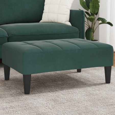 Reposapiés de terciopelo verde oscuro 77x55x31 cm de , Otomanas - Ref: Foro24-4007386, Precio: 68,72 €, Descuento: %
