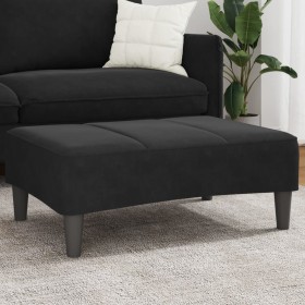 Reposapiés de terciopelo negro 77x55x31 cm de , Otomanas - Ref: Foro24-4007378, Precio: 68,23 €, Descuento: %