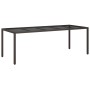 Set comedor jardín 9 pzas cojines ratán sintético vidrio marrón de , Conjuntos de jardín - Ref: Foro24-3278589, Precio: 731,4...