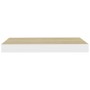 Estantes flotantes pared 4 uds MDF roble y blanco 50x23x3,8 cm en Estanterías | Comprar online en Foru.es