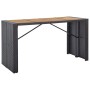 Mesa y sillas bar jardín 9 pzas ratán sintético y madera negro de , Conjuntos de jardín - Ref: Foro24-49566, Precio: 679,31 €...