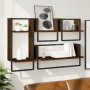 Estantes pared con barras 4 pzas madera ingeniería marrón roble de , Estantes y estanterías - Ref: Foro24-836312, Precio: 42,...