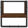 Estantes pared con barras 4 pzas madera ingeniería marrón roble de , Estantes y estanterías - Ref: Foro24-836312, Precio: 42,...