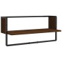 Estantes pared con barras 4 pzas madera ingeniería marrón roble de , Estantes y estanterías - Ref: Foro24-836312, Precio: 42,...