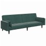 Sofá cama de 2 plazas con taburete terciopelo verde oscuro de , Sofás - Ref: Foro24-3258135, Precio: 340,22 €, Descuento: %