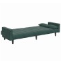 Sofá cama de 2 plazas con taburete terciopelo verde oscuro de , Sofás - Ref: Foro24-3258135, Precio: 340,22 €, Descuento: %