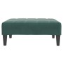 Sofá cama de 2 plazas con taburete terciopelo verde oscuro de , Sofás - Ref: Foro24-3258135, Precio: 340,22 €, Descuento: %