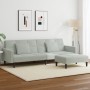Sofá cama de 2 plazas con taburete terciopelo gris claro de , Sofás - Ref: Foro24-3258116, Precio: 341,27 €, Descuento: %