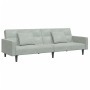 Sofá cama de 2 plazas con taburete terciopelo gris claro de , Sofás - Ref: Foro24-3258116, Precio: 341,27 €, Descuento: %