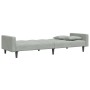 Sofá cama de 2 plazas con taburete terciopelo gris claro de , Sofás - Ref: Foro24-3258116, Precio: 341,27 €, Descuento: %