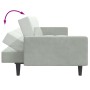 Sofá cama de 2 plazas con taburete terciopelo gris claro de , Sofás - Ref: Foro24-3258116, Precio: 341,27 €, Descuento: %