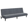 Sofá cama de 2 plazas con taburete terciopelo gris oscuro de , Sofás - Ref: Foro24-3258128, Precio: 302,20 €, Descuento: %