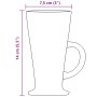 Vasos de café latte con asa 6 unidades 250 ml de , Tazas y tazones - Ref: Foro24-4005741, Precio: 33,06 €, Descuento: %