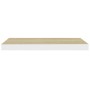 Estante flotante de pared MDF roble y blanco 60x23,5x3,8 cm en Estanterías | Comprar online en Foru.es