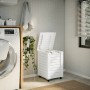 Cesta ropa sucia con ruedas RANA madera pino blanca 45x45x64 cm de , Cestas para ropa - Ref: Foro24-4002326, Precio: 99,81 €,...