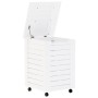 Cesta ropa sucia con ruedas RANA madera pino blanca 45x45x64 cm de , Cestas para ropa - Ref: Foro24-4002326, Precio: 99,81 €,...
